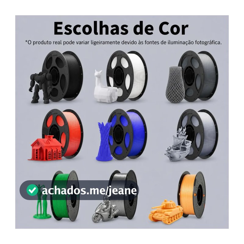Filamento PETG e PLA 1Kg 1.75mm  Alta Resistência p/ Impressora 3D – Várias Cores