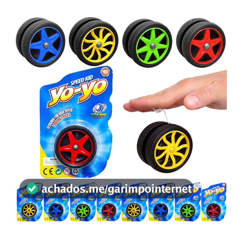 Kit 10 ioiôs de Brinquedo Roda de Carro Revenda Festa Lembrança de Aniversário