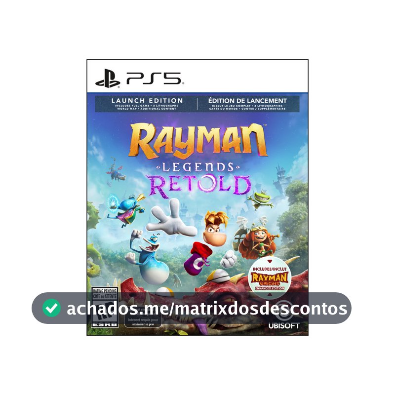 Rayman Legends Retold Launch Edition PS5 Midia Fisica