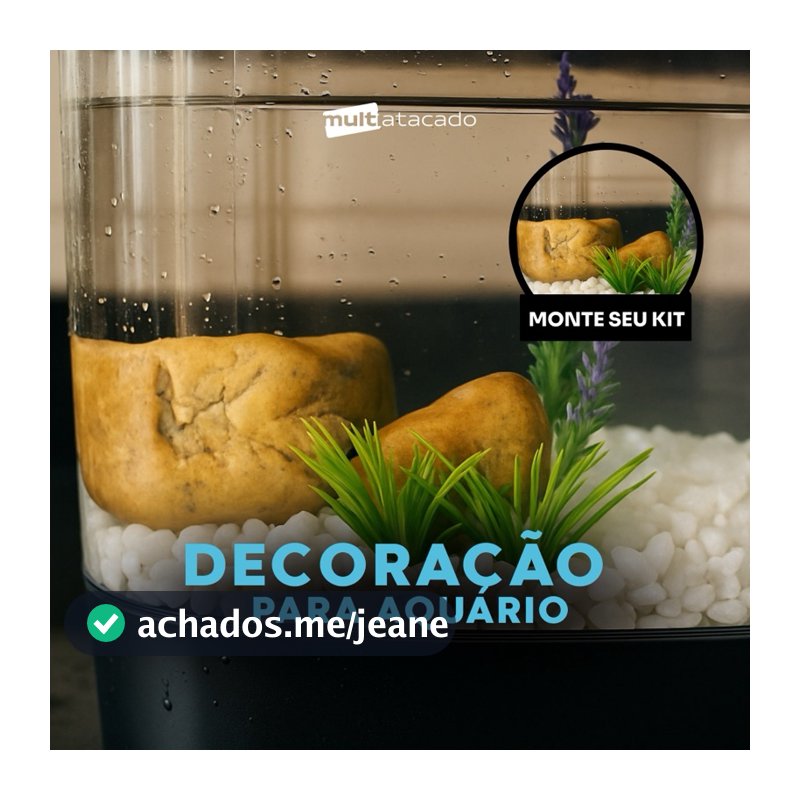 ate 12 Enfeites Para Aquario, pedras de Aquário decoração