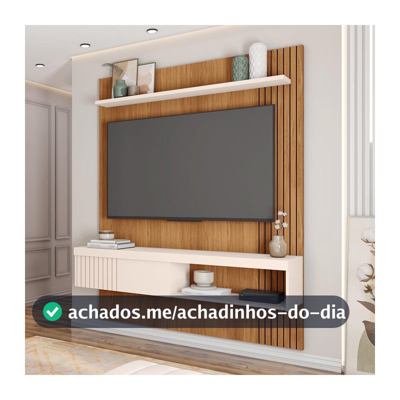 Painel Para Tv 55 Polegadas Marrom Moon Caemmun