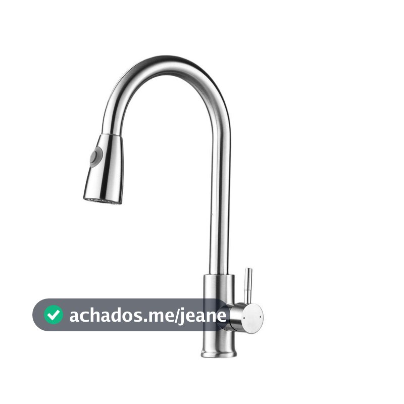 Torneira de Cozinha Monocomando Gourmet Extensível Larus Aço Escovado (PTM35SS50B-ES)