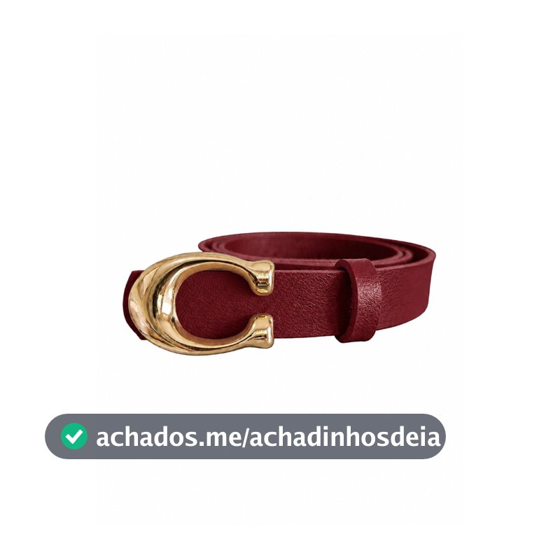 Cintos Feminino Elegante Da Moda Fashion Couro SIntético Largura 2cm Fivela Dourada Ajustável - Livia