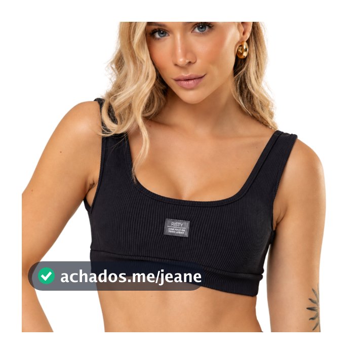 Top Feminino Fitness Eloa Academia Poliamida Alta Compressão Zero Transparência Treino Esportivo