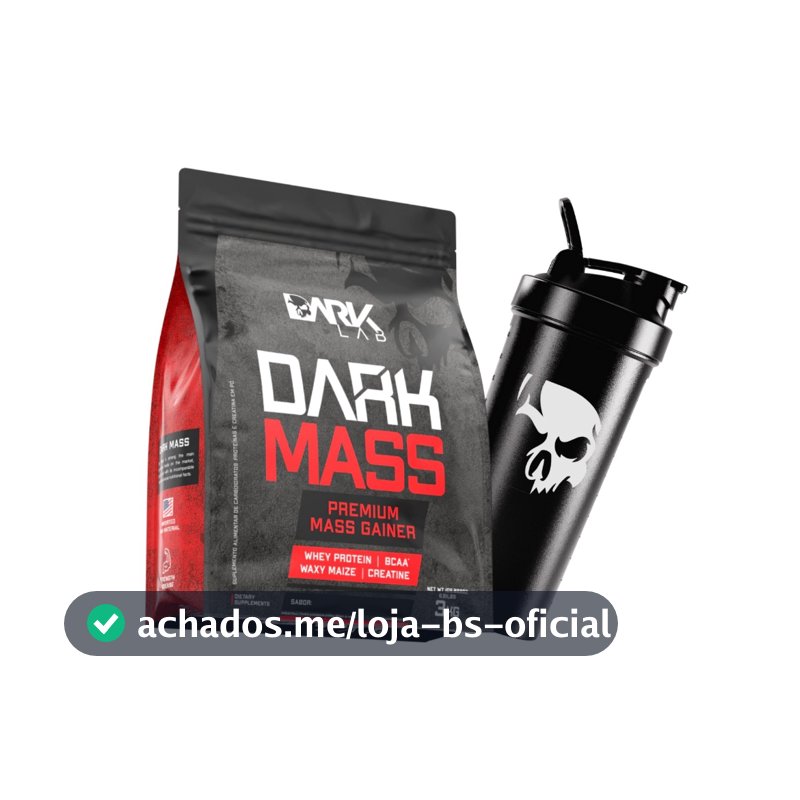Kit Hipercalórico Dark Mass 3kg + Coqueteleira Fuse 700 ML - Dark Lab