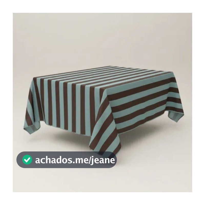 Toalha De Mesa Retangular Luxo 8 lugares Marrom/Tiffany 2,70x1,60