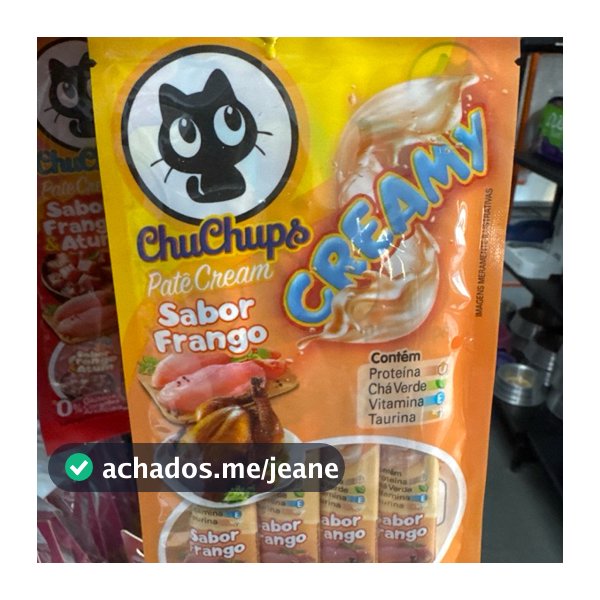 Petisco Para Gatos ChuChups Cream 1 cartela com 4 tubos de 15g Tipo Churu e Truly