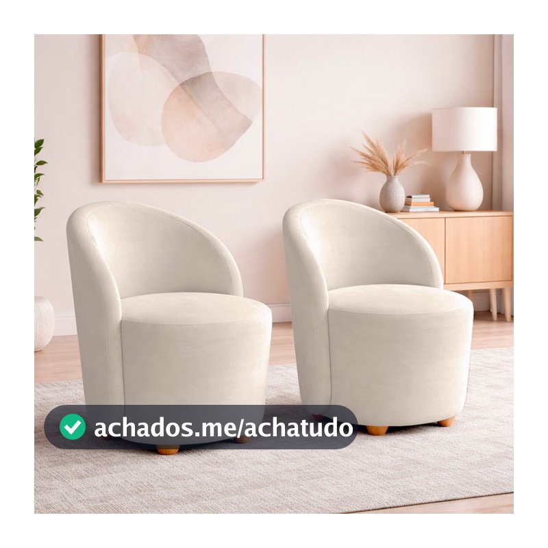 Kit 2 Poltrona Orgânica Denver Decorativa para Sala Quarto