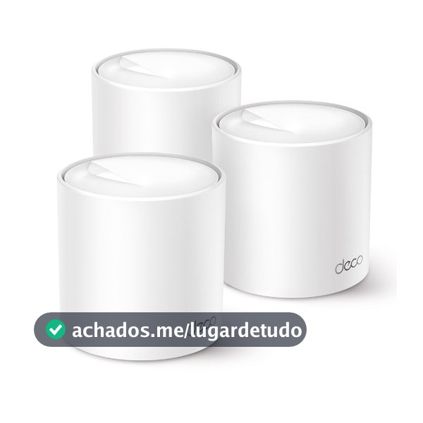 TP-Link Deco X50 (3 un.) Mesh Wi-Fi 6 AX3000, Dual band, cobre até 600 m², 150 dispositivos