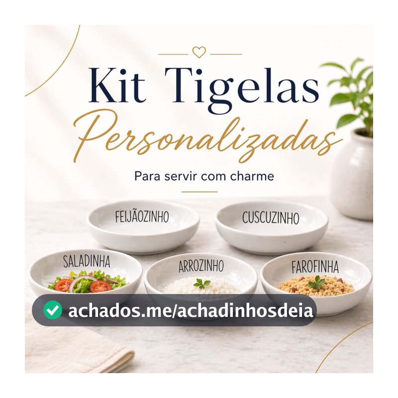 Kit 6 cubuca de Cerâmica Personalizados 400ml | para Servir, Mesa e Cozinha