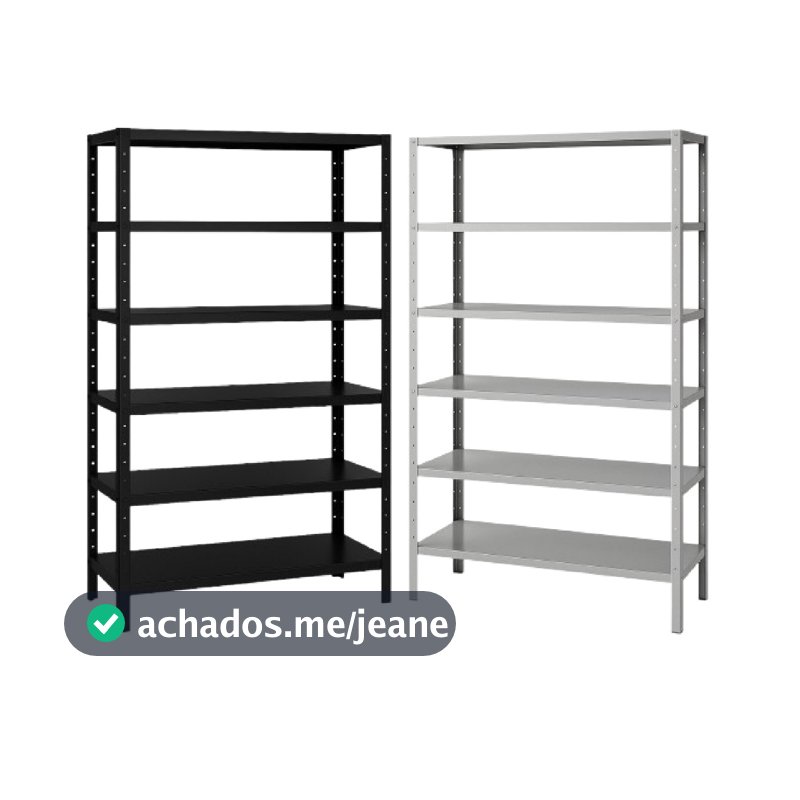 Estante Prateleira Industrial Armario em Aço 6 Bandejas 198x90 Suporta até 180kg