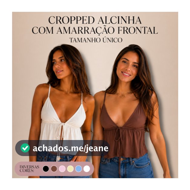 Blusa Feminina Cropped Alcinha com Amarração Frontal | Blusinha Casual Verão | Tamanho Único