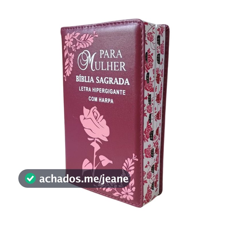 Bíblia para Mulher com Letras Hiper Gigantes Letras Bem Grandes de Verdade com Harpa e Corinhos