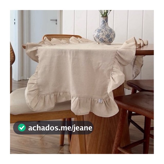 Trilho de Mesa em Linho com Babadinho