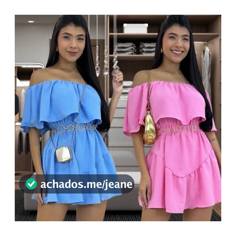 Macaquinho Feminino Estilo Vestido Soltinho Com Shorts x Dentro  Macacao Casual Vestido feminino