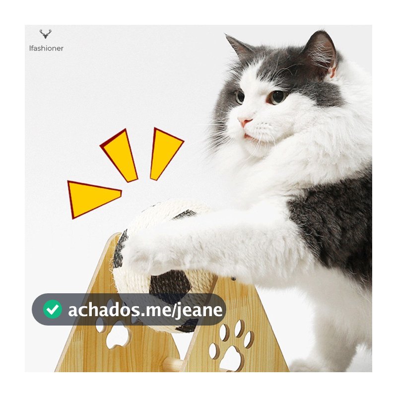 Placa Interativa Para Arranhar Gatos-Brinquedo Giratório De Futebol Animais De Estimação