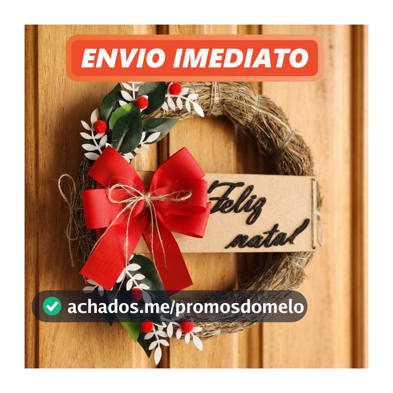 Guirlanda 30cm Natal Porta Entrada Luxo Decoração Natalina Enfeite de Natal 2026 2027 Laço Vermelho