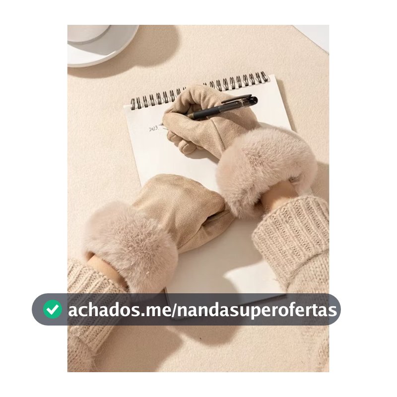 Luvas De Inverno Femininas  Quentes Com Tela Sensível Ao Toque De Pele De Coelho Condução De Veludo Grosso J401
