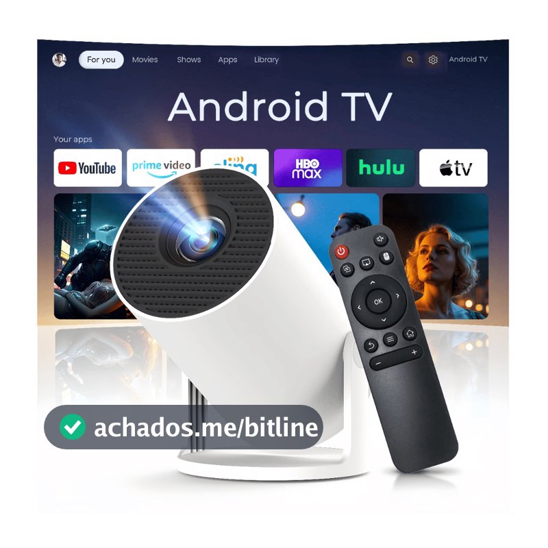 Projetor  HY300 Original Portátil Smart Android 11 4K Ultra HD HDMI Wifi Bluetooth Alto Falante Embutido