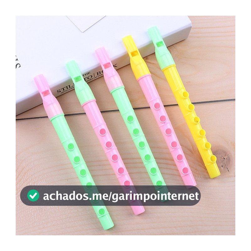 30pcs/20pcs/10pcs Gravador De Trompete 6 Furos De Plástico Colorido Instrumento Musical Infantil Brinquedo De Flauta