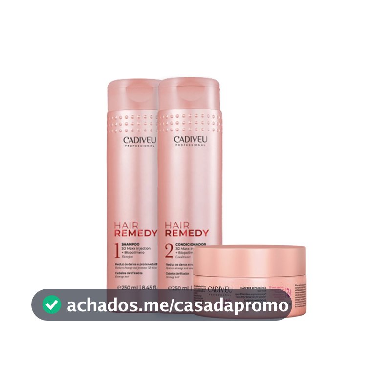Kit Sh. Cond. e Mascara Hair Remedy 200ml - Cadiveu