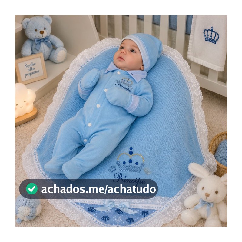 Saida Maternidade Menino e Menina 5 Peças Para Bebê Recém Nascido, Malha Hipoalergênico 100% Algodâo.