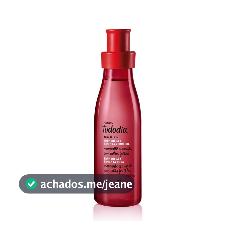 Body Splash Natura Tododia Framboesa ePimenta Vermelha 200ml
