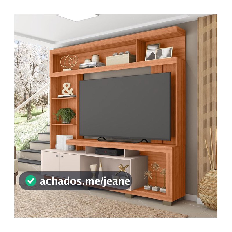 Estante Home Bambam Marrom Para TV até 65 Polegadas Caemmun