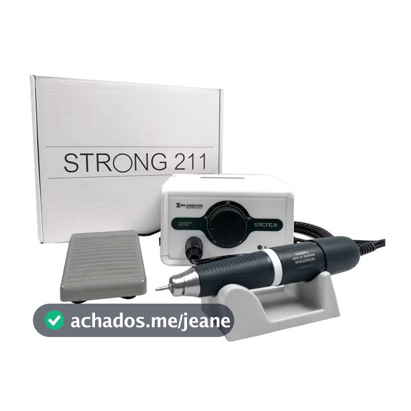 Motor Strong 211 Lixadeira de Unha Profissional  Manicure 35 ate 45000RPM Bivolt