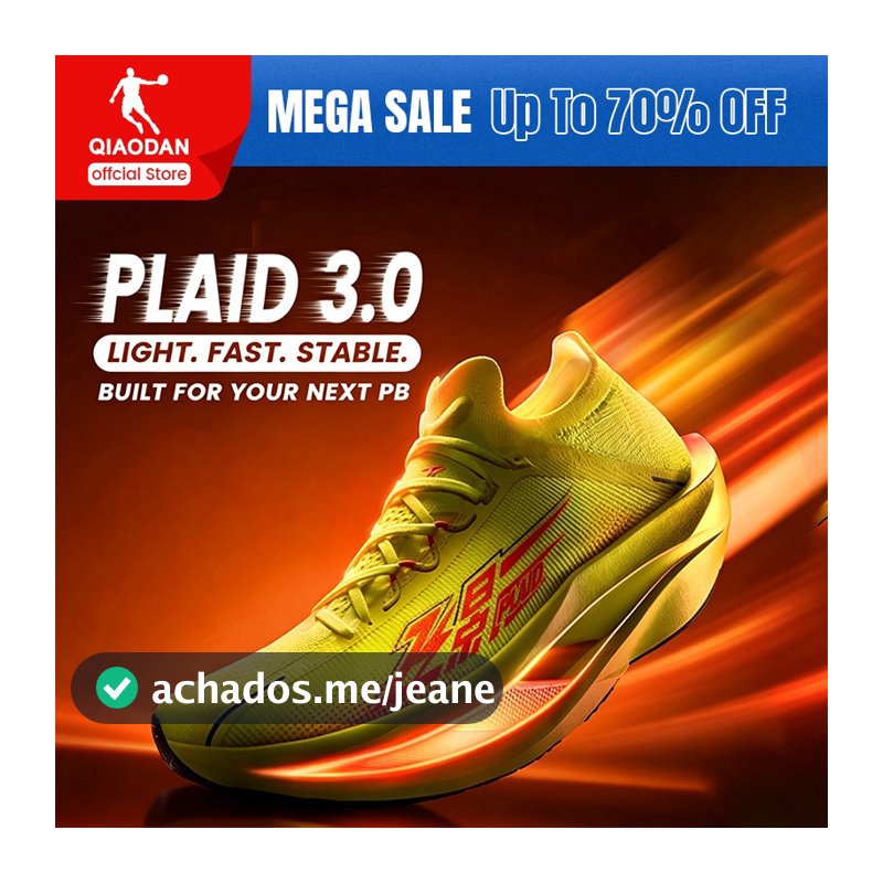 Qiaodan Feiying PLAID 3.0 Homens Tênis De Corrida Profissional Maratona Placa De Carbono QDB023262290