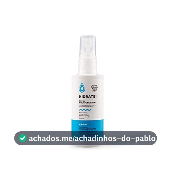 Leave-in Spray Multifuncional Hidratei 60ml Travel Size Proteção Térmica Antifrizz Brilho
