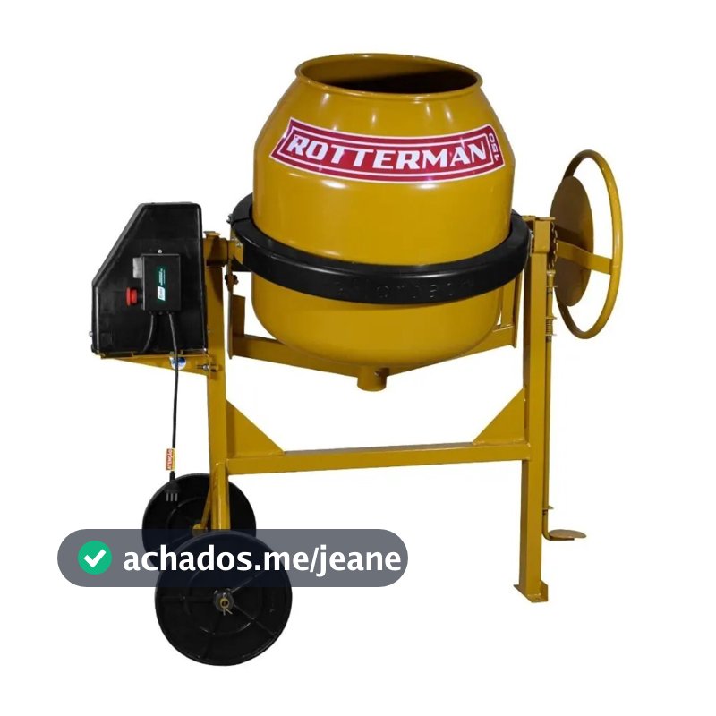 Betoneira 150L 1/2CV mono kit de segurança Rotterman