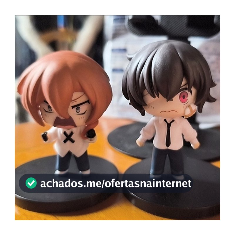 Anime Bungo Cães Vadios Figura Dazai osamu Nakahara Chuuya Q Versão Pvc Decoração Do Carro Brinquedos De Mesa Boneca Pre