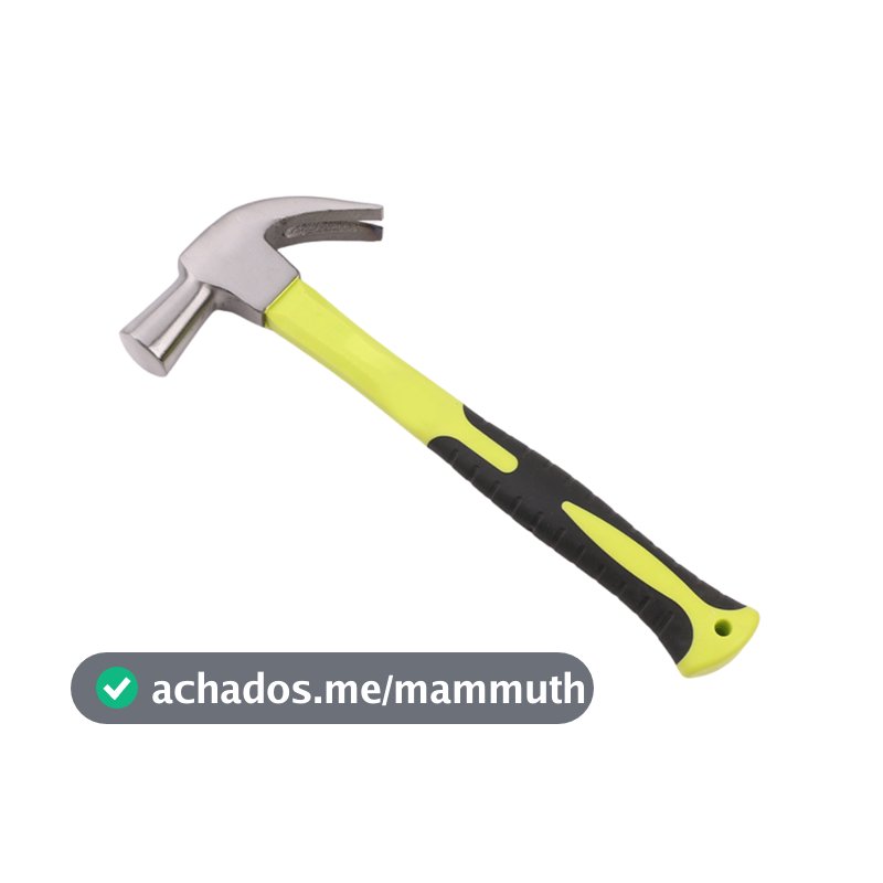 Martelo Unha Com Cabo Emborrachado Cabeça 25mm Portátil Profissional