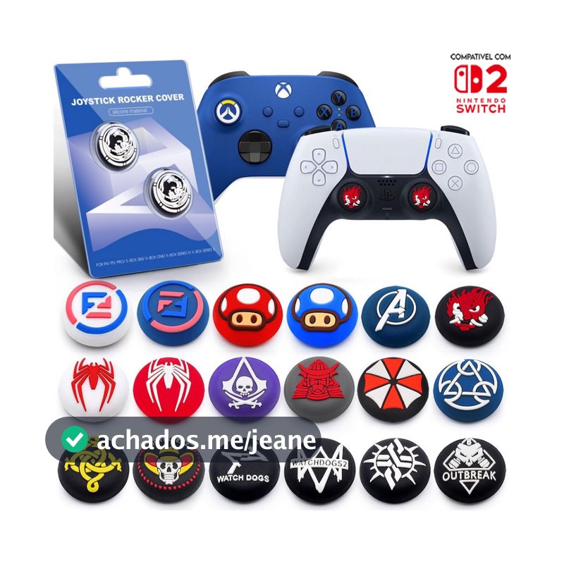 (C) Par de Grip personalizado para controle Ps3,Ps4, Ps5, Xbox One, Xbox X/S, switch 2 Ótima qualidade NOVOS MODELOS