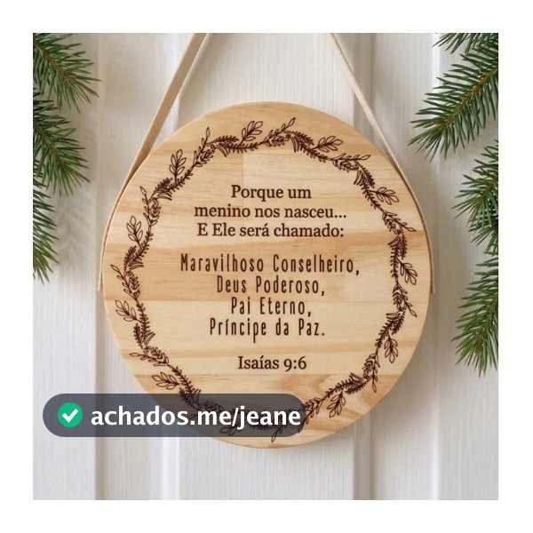 Guirlanda minimalista | decoração natalina cristã