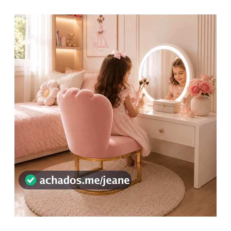 Cadeira Infantil Mini Pétala Base de Ferro - Crianças 5 - 8 Anos