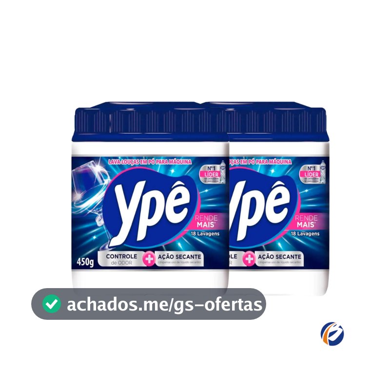 Kit 02 Lava Louças em Pó para Máquina 450g Ypê