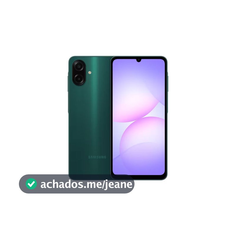 Celular Galaxy A07 Tela 6.7 128GB 4G 90Hz Câmera Dupla 50MP Verde Samsung