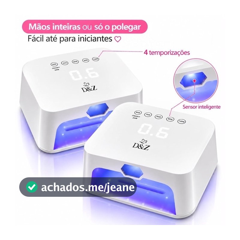 Kit 2 Cabines de Unhas D&Z com Sensor Inteligente Display Digital e Temporizador