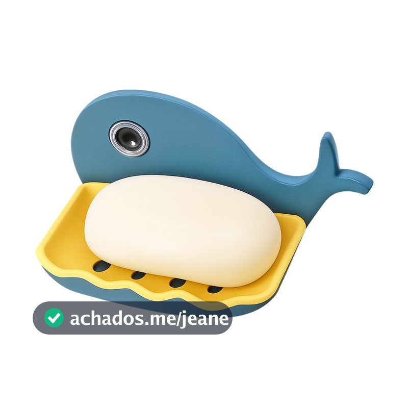 Kit 1/2/4 Porta Sabonete Parede Adesivo Baleia Saboneteira Banheiro Infantil Cor Aleatoria