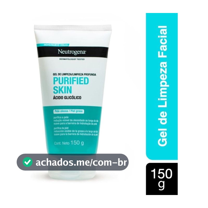 Neutrogena Purified Skin Gel de Limpeza 150g Ideal para Pele Oleosa e Skincare Diário