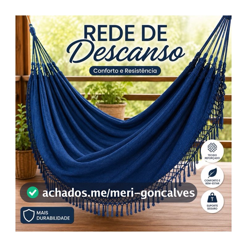 Rede de Descanso Reforçada CORES - Grossa e Confortável | Tecido Resistente