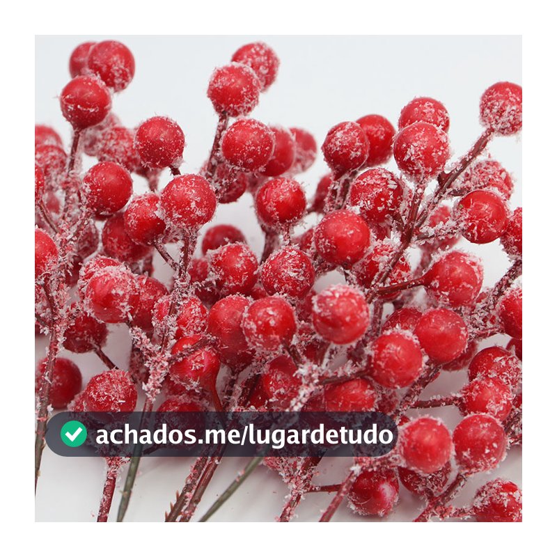 (10 Pçs/Saco) 22cm Floco De Neve Berry Corda Decoração Da Árvore De Natal Com Pingente Ano Novo Celebração Sala Vaso Orn