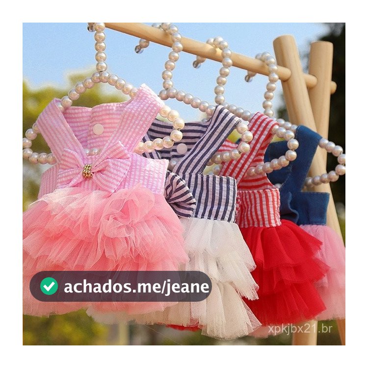 Vestido de Malha para Cachorro de Verão Saia Fantasia de Aniversário de Casamento Suprimentos F8XG
