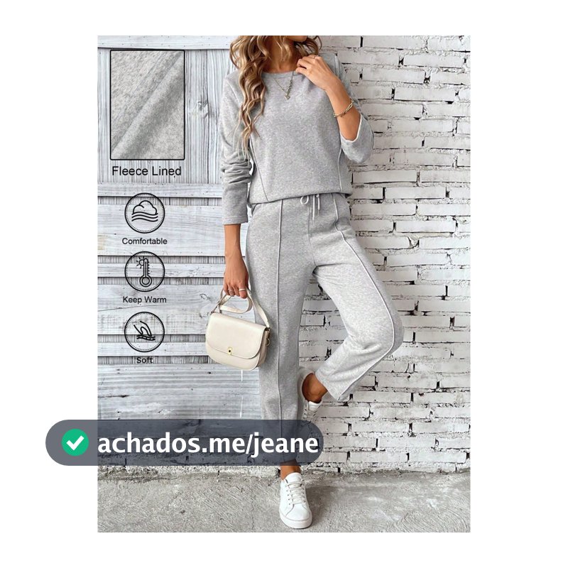 Conjunto Feminino Lanzinha Calça e Blusa Level Outono Inverno