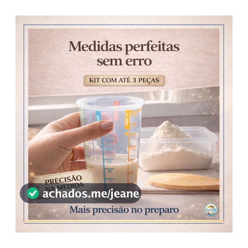 Kit 3/2 ou 1 Copo Medidor Dosador Transparente Graduado 500 ml Para Receitas Culinária Cozinha