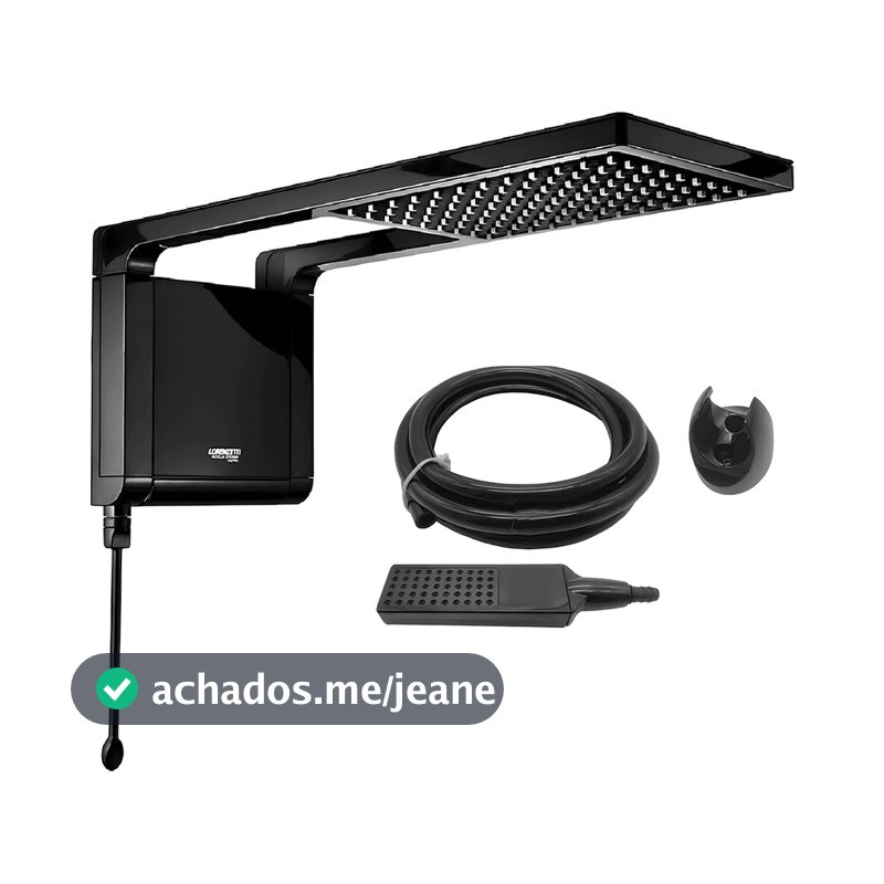 Chuveiro Elétrico De Parede Lorenzetti Acqua Ultra Storm Preto 220V ou 127V