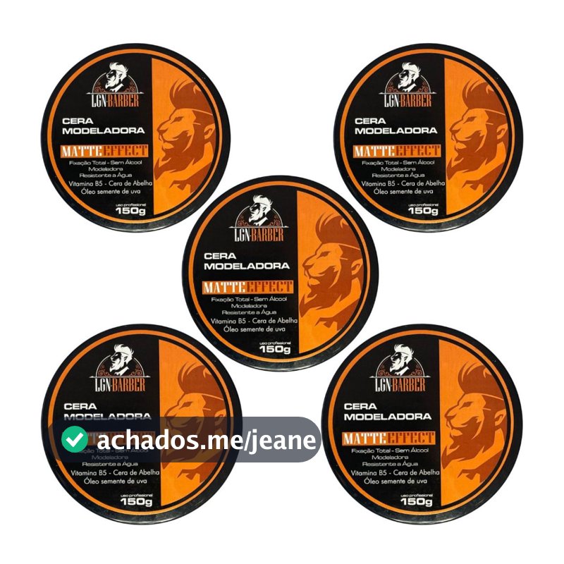 5Un Cera Pentear perfeito matte modeladora capilar 150g - LGN Barber(uso masculino)