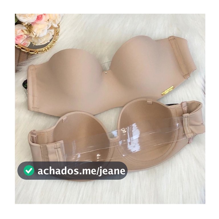 Sutiã Costas Silicone com Bojo Feminino Roupa Íntima Tomara que Caia Halter sem Alça